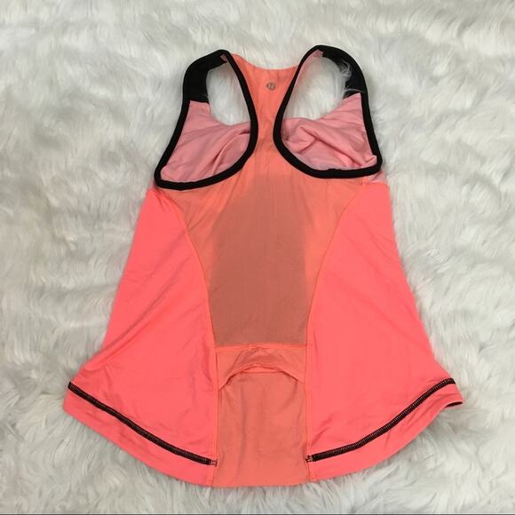 Lululemon Cardio Kick Tank Black Neon Size 4 - Picture 4 of 8